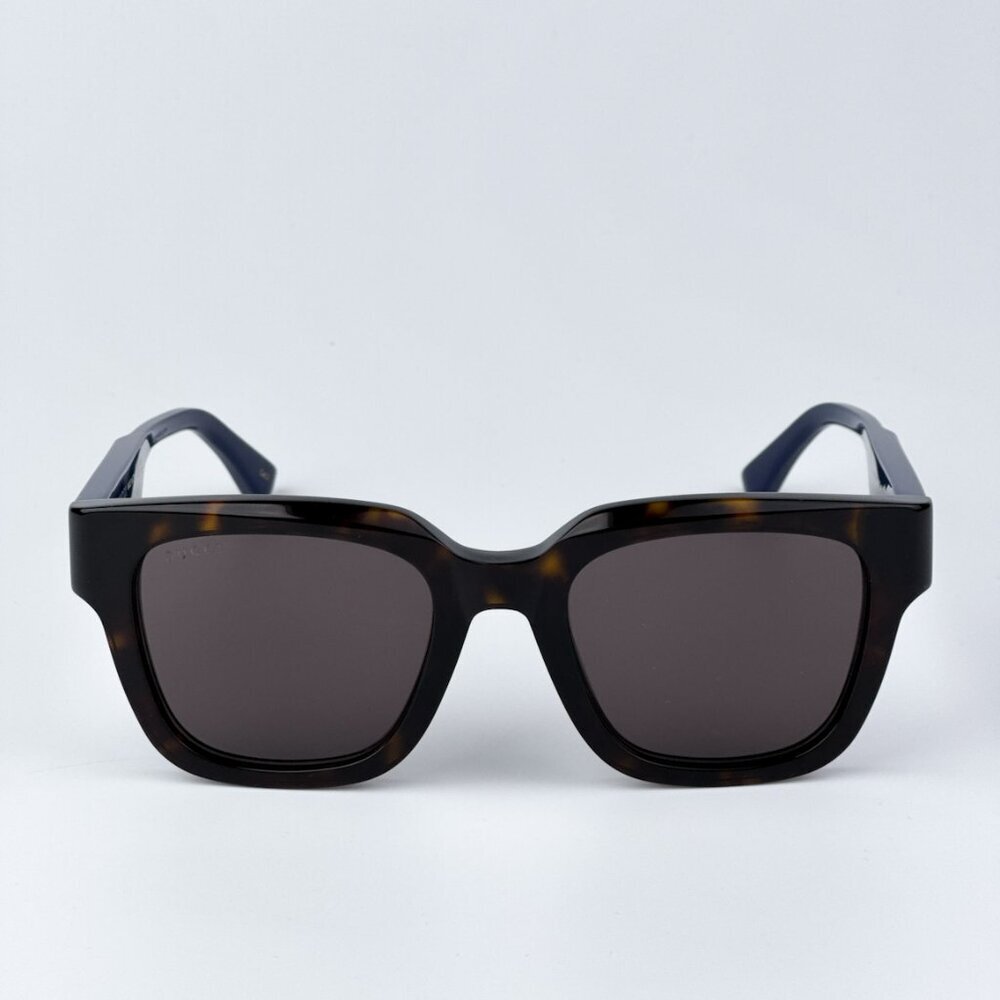 Gucci GG1670SK 002 BRAND NEW Sunglasses Havana Red Blue Grey Unisex Square - Picture 3 of 9
